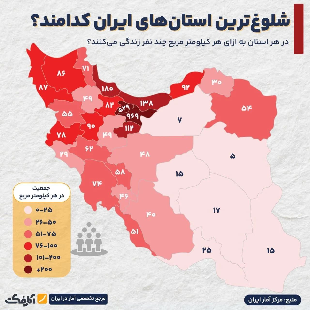 تصویر شاخص جمعیت در حال انفجار استانهای تهران و البرز!