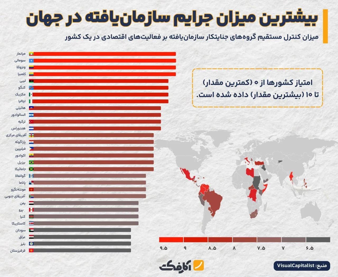 تصویر شاخص مافیا در کدام کشورها قویتر عمل میکند؟