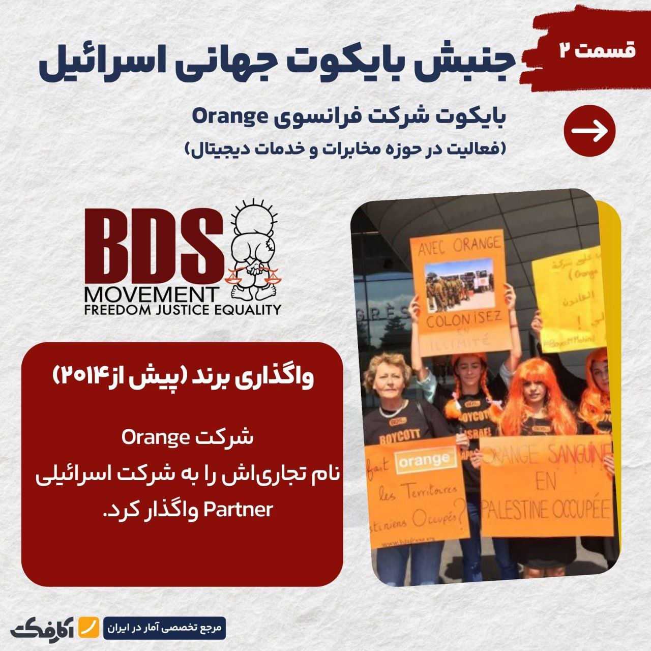 بایکوت همکاران اسرائیل! | بایکوت شرکت Orange